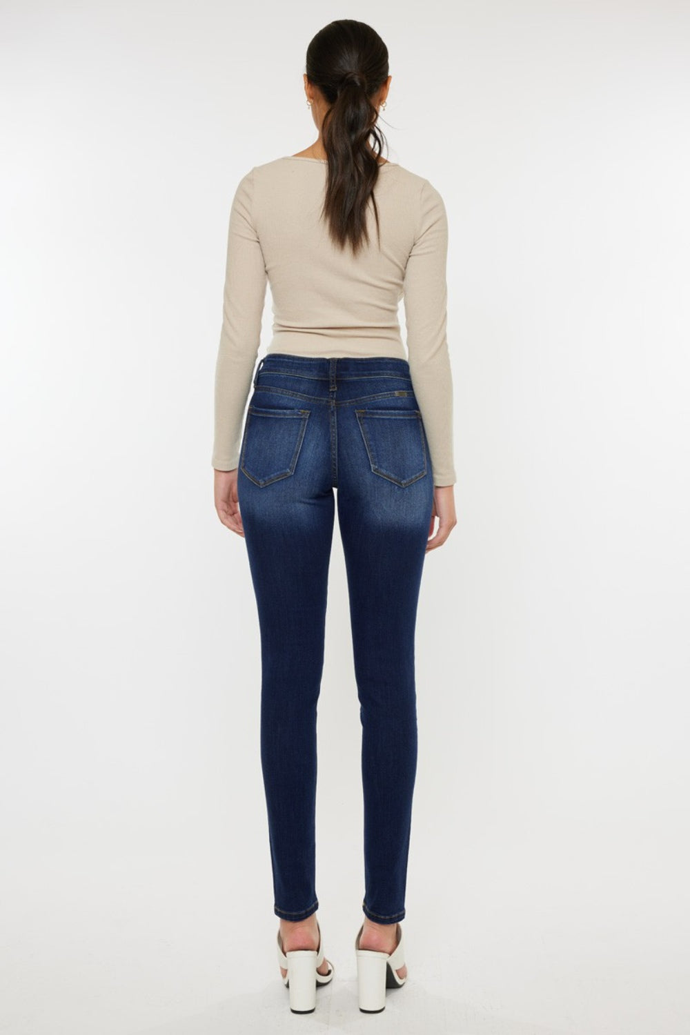 Kancan Mid Rise Gradient Skinny Jeans - In Style Chics Boutique LLC