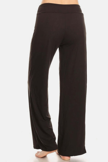 Leggings Depot High Waist Drawstring Wide Leg Pants - In Style Chics Boutique LLC