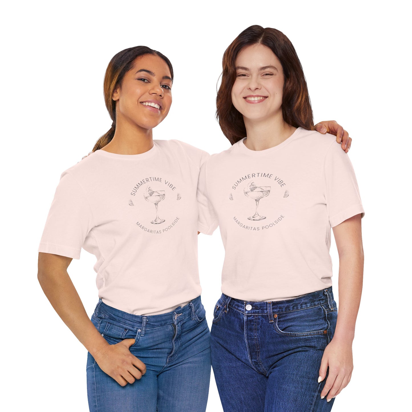 Printed Tee - 'Summer Vibe ~ Margaritas Poolside'