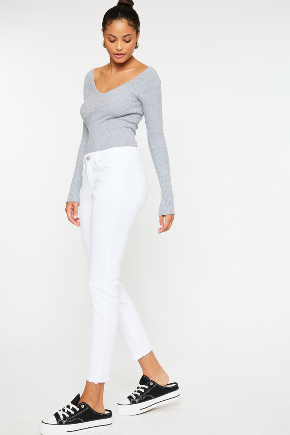 Kancan Mid Rise Ankle Skinny Jeans - In Style Chics Boutique LLC