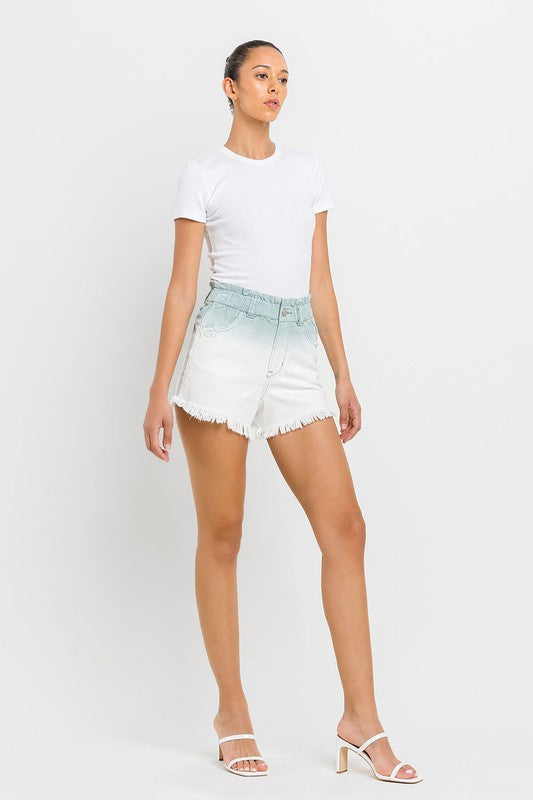 Super High Rise Paperbag Waistband Ombre Shorts - In Style Chics Boutique LLC