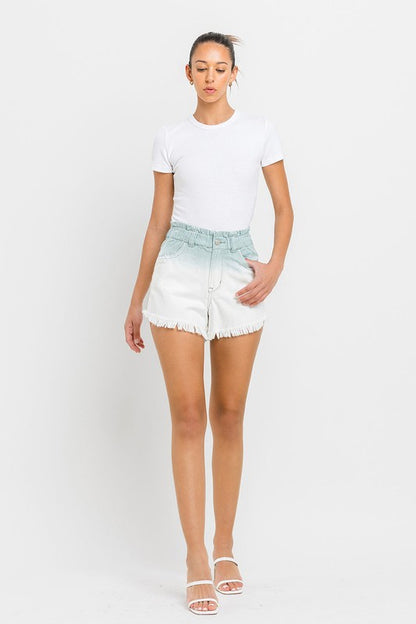 Super High Rise Paperbag Waistband Ombre Shorts - In Style Chics Boutique LLC