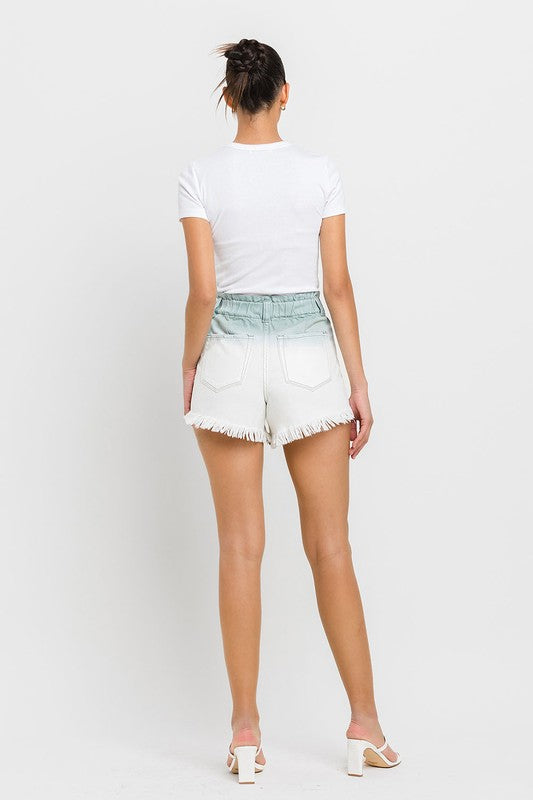 Super High Rise Paperbag Waistband Ombre Shorts - In Style Chics Boutique LLC