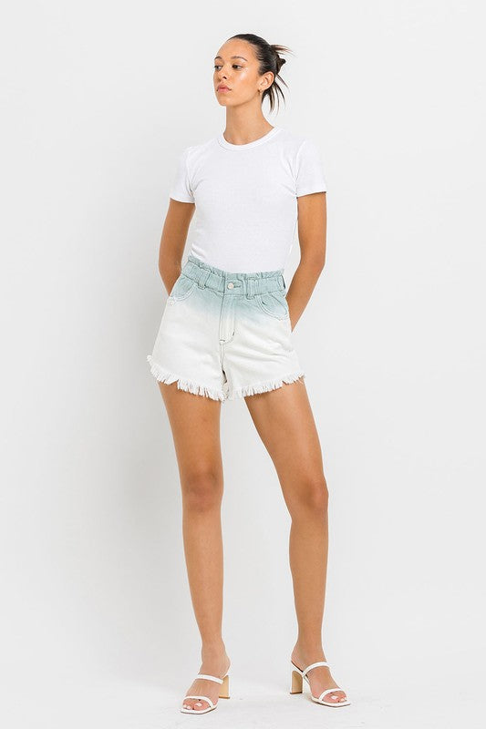 Super High Rise Paperbag Waistband Ombre Shorts - In Style Chics Boutique LLC