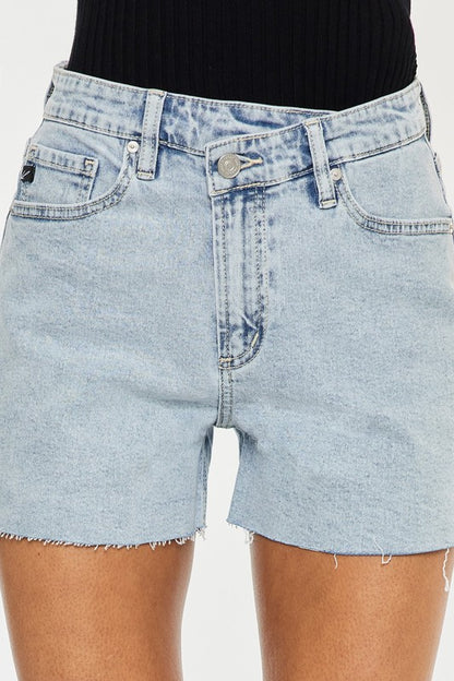 High Rise Crossover WB Shorts - In Style Chics Boutique LLC