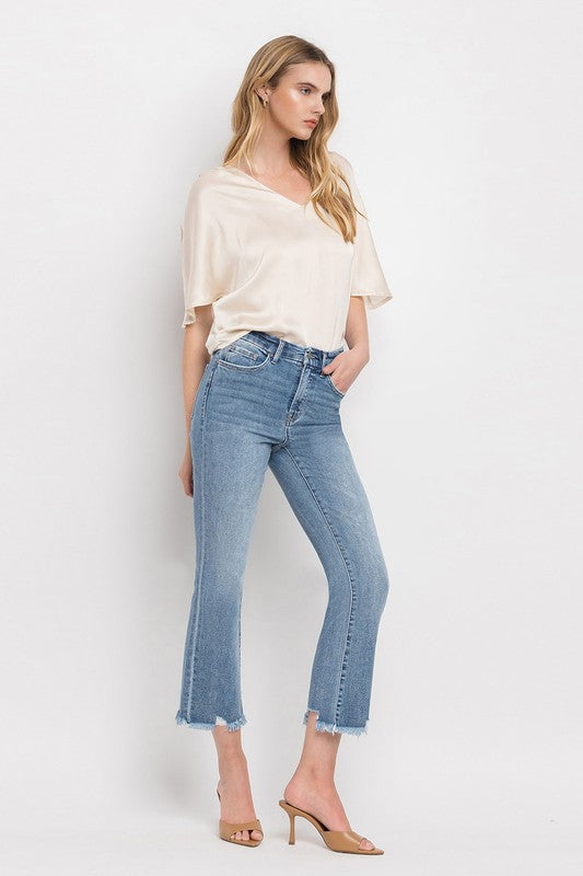 High Rise Crop Flare Jeans - In Style Chics Boutique LLC