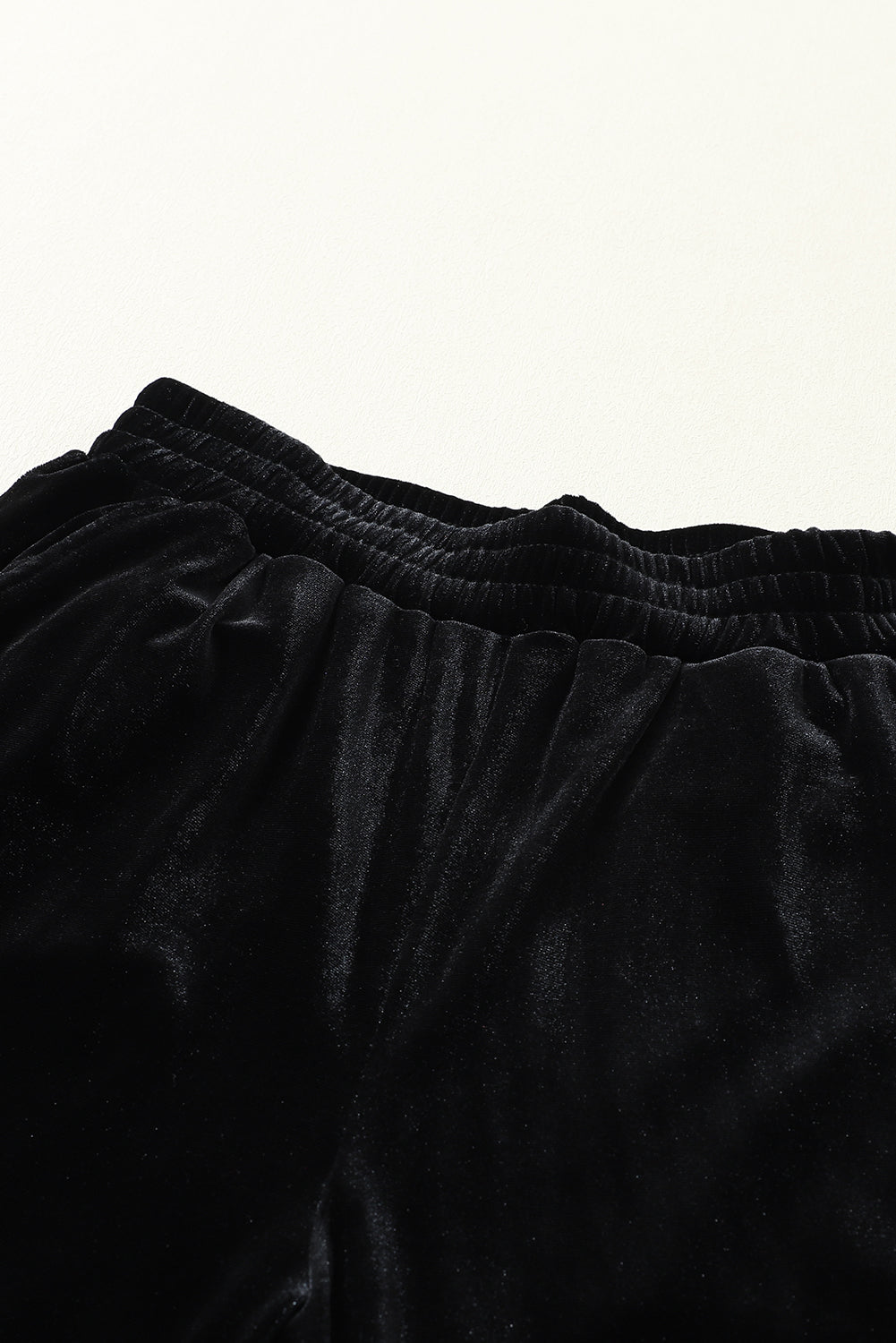 Black Vintage Pocket Velvet Jogger Pants