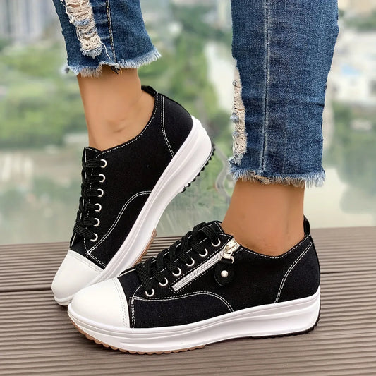 Round Toe Platform Sneakers - In Style Chics Boutique 