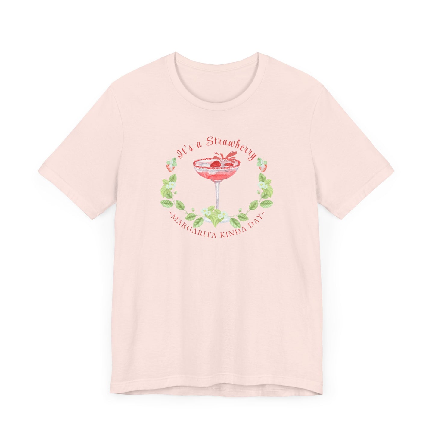 Printed T-Shirt - 'Strawberry Margarita Kinda Day' - In Style Chics Boutique Cute Graphic Ts 