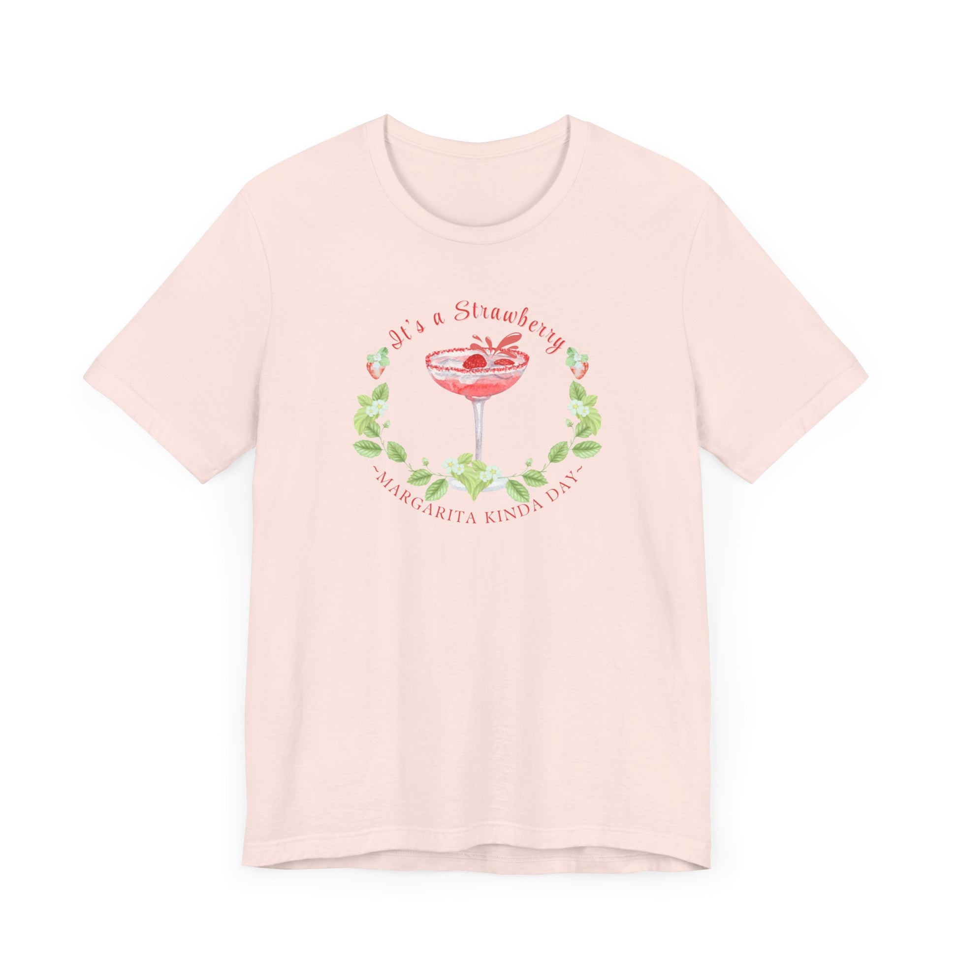 Printed T-Shirt - 'Strawberry Margarita Kinda Day' - In Style Chics Boutique Cute Graphic Ts 