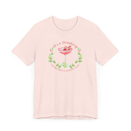 Printed T-Shirt - 'Strawberry Margarita Kinda Day' - In Style Chics Boutique Cute Graphic Ts 