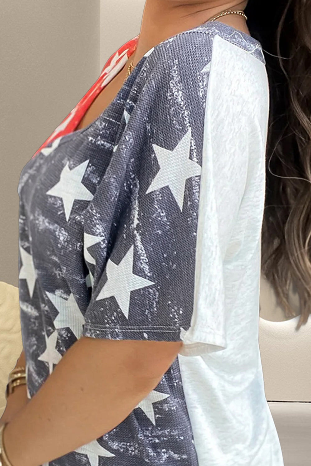 Star Surplice Short Sleeve T-Shirt - In Style Chics Boutique LLC