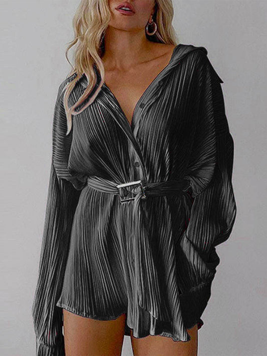 Button Up Dropped Shoulder Shirt Dress - More Colors! - In Style Chics Boutique LLC