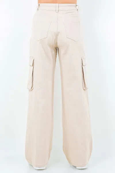 Drawstring Wide Leg Cargo Pants for Women - In Style Chics Boutique Online Clothing