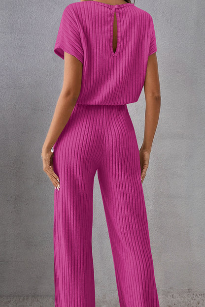 Round Neck Short Sleeve Jumpsuit More Colors! - In Style Chics Boutique LLC