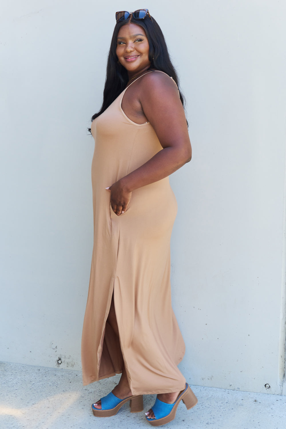 Ninexis Good Energy Cami Side Slit Maxi Dress - In Style Chics Boutique LLC