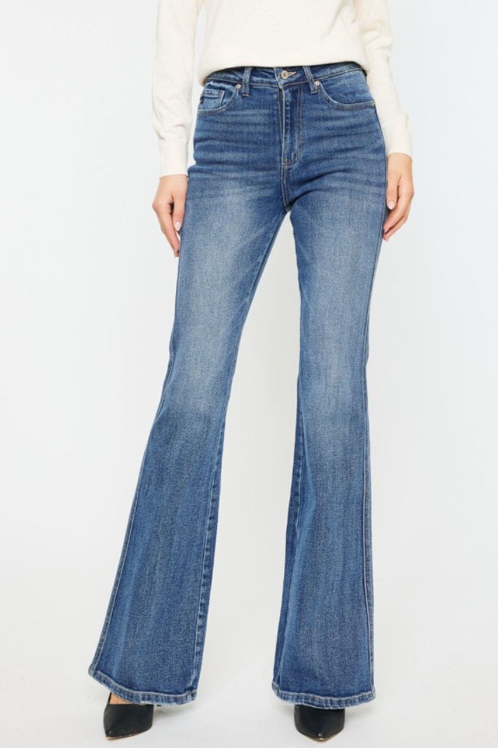 Kancan Cat's Whiskers High Waist Flare Jeans - In Style Chics Boutique LLC