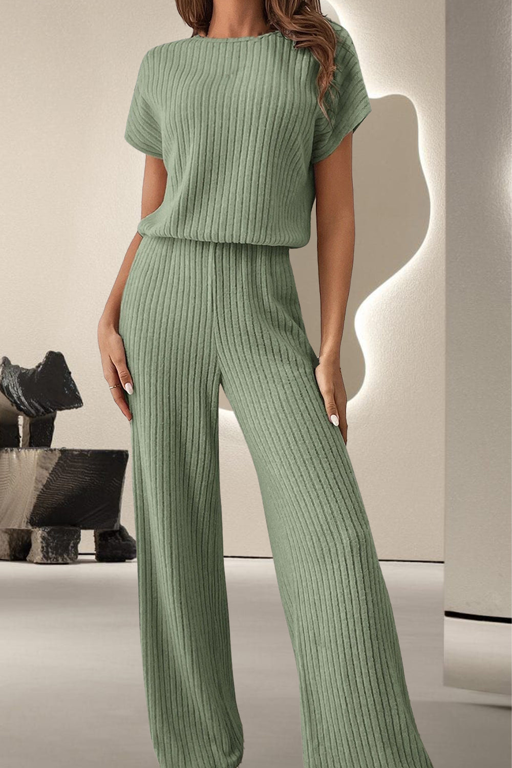 Round Neck Short Sleeve Jumpsuit More Colors! - In Style Chics Boutique LLC