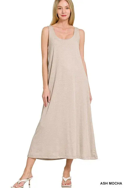 French Terry Twisted Strap Midi Dress - Summer Clothes for Women - In Style Chics Boutique Women's Juniors Apparel Online 