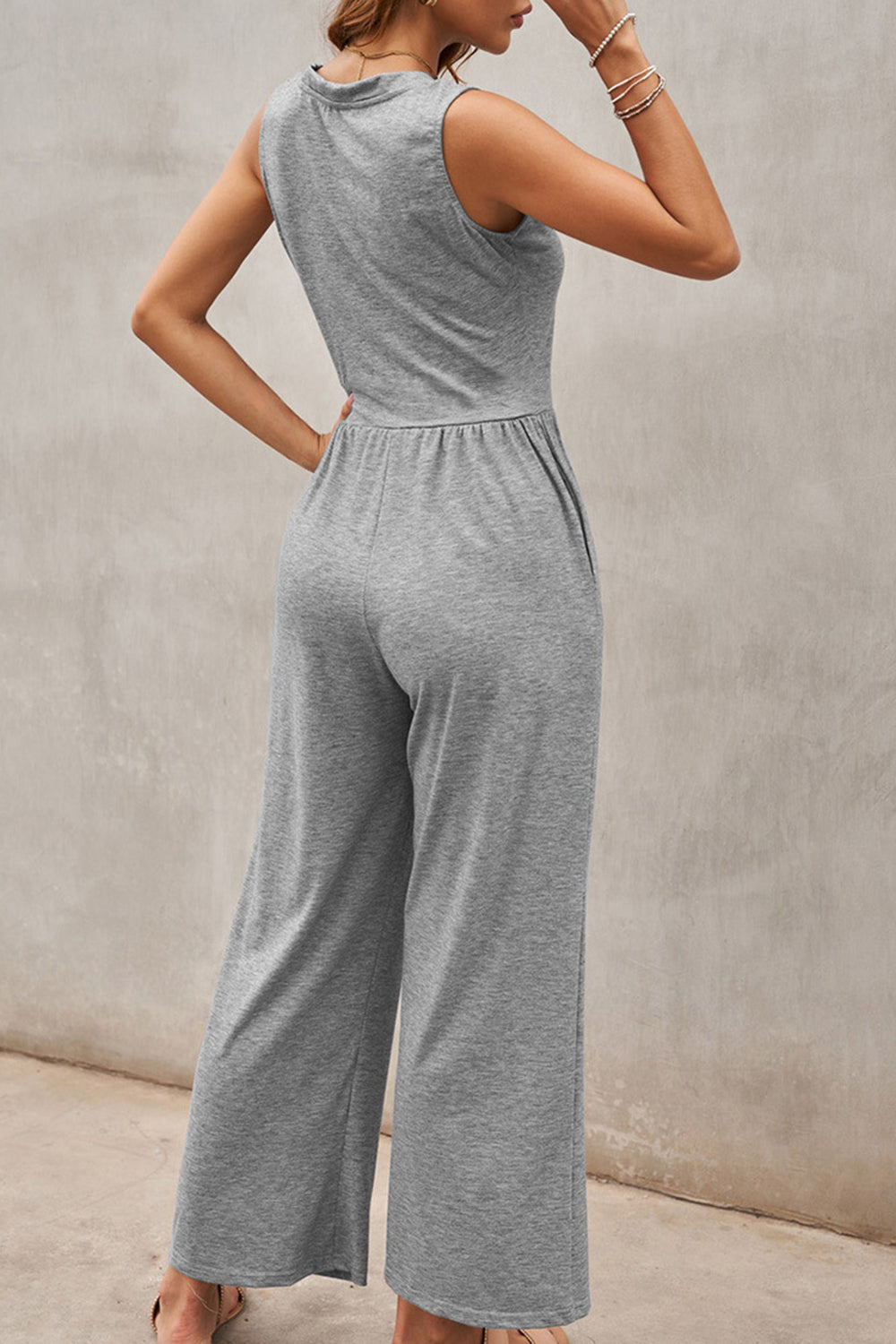 Full Size Scoop Neck Wide Strap Jumpsuit - In Style Chics Boutique LLC