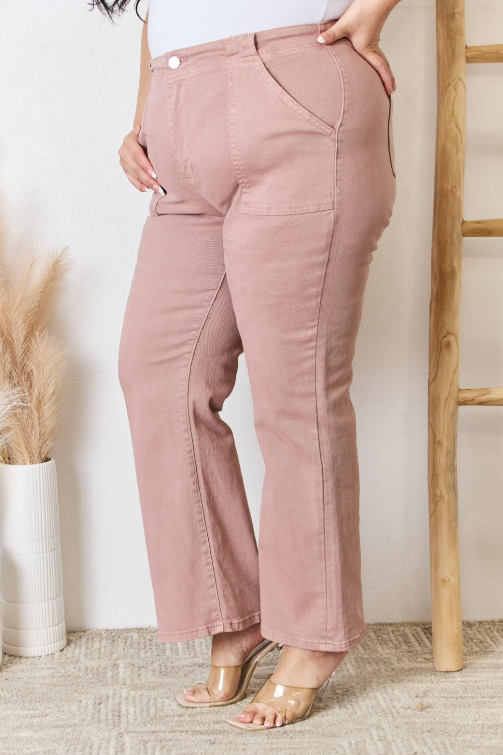 RISEN Full Size High Rise Ankle Flare Jeans - In Style Chics Boutique LLC