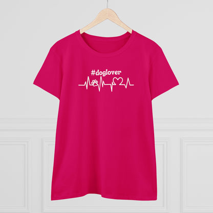 Women's Midweight Cotton Graphic Tee - #doglover - In Style Chics Boutique LLC