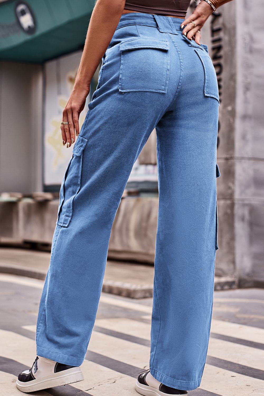 Buttoned High Waist Loose Fit Jeans - In Style Chics Boutique LLC