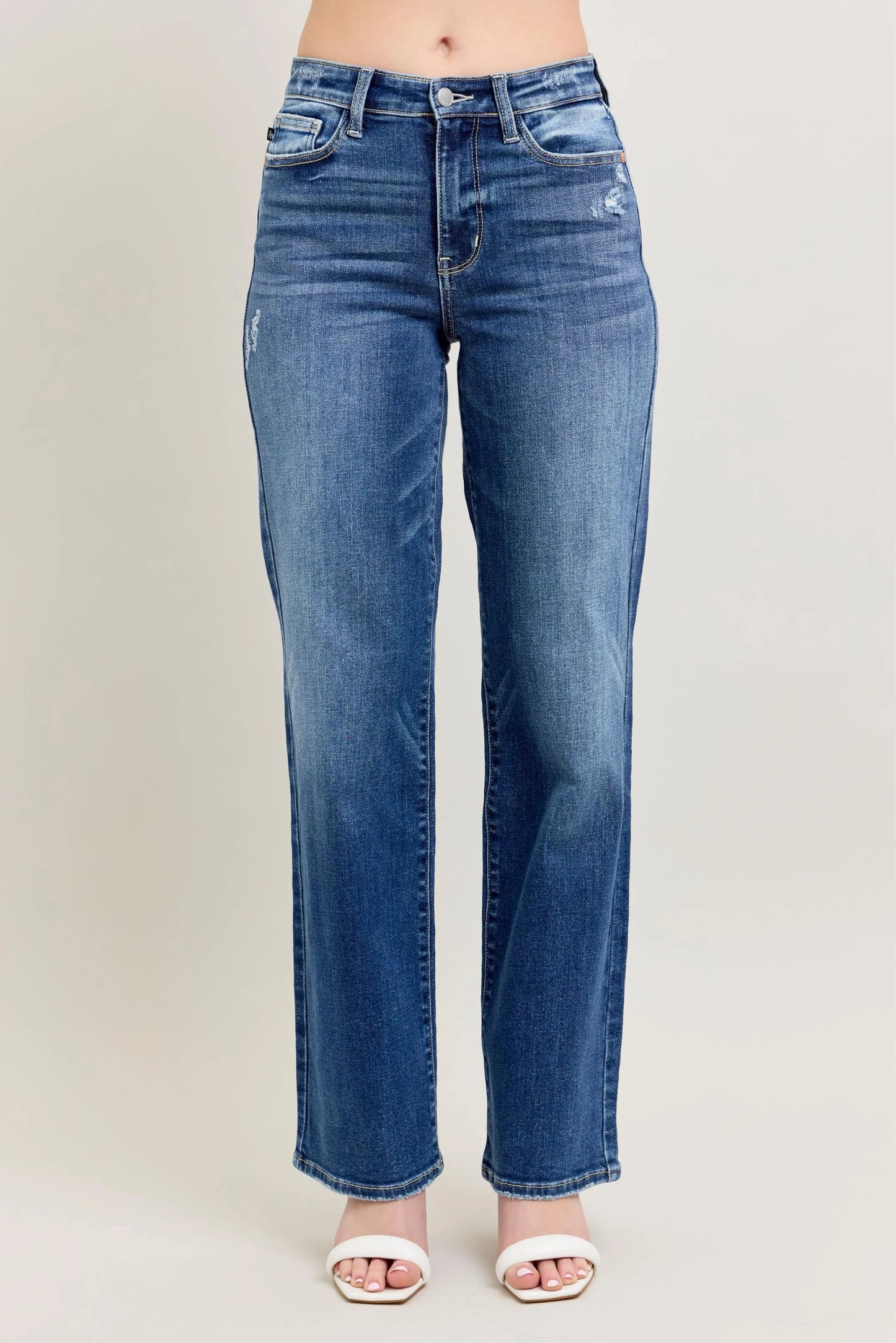 Judy Blue 90's Straight Leg Jeans, High Waist - Best Jeans for Women - In Style Chics Boutique 
