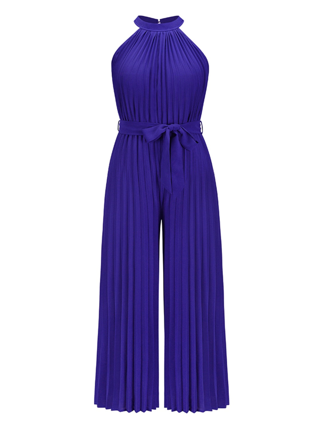 Cutout Tied Pleated Sleeveless Jumpsuit - In Style Chics Boutique LLC