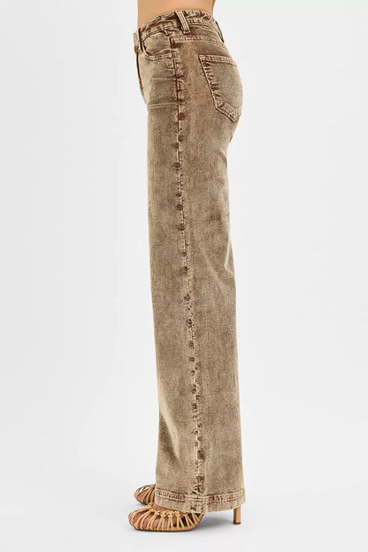RISEN High Rise Wide Leg Corduroy Jeans at In Style Chics Boutique 
