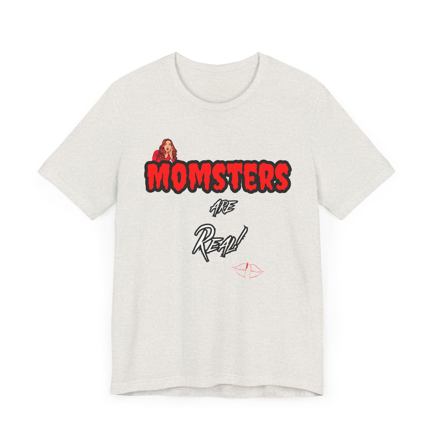 Unisex Jersey Short Sleeve Halloween Graphic T -"Momsters..."  Light Color Tees