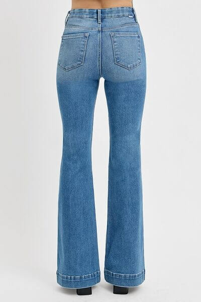 Women's Flare Jeans with Front Patch Pocket - In Style Chics Boutique 