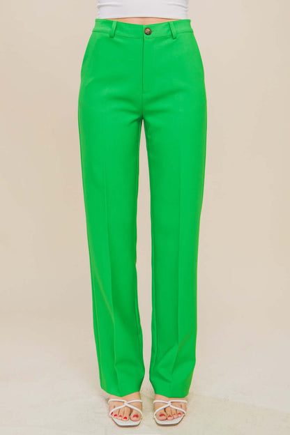 Love Tree High Waist Straight Pants - In Style Chics Boutique LLC