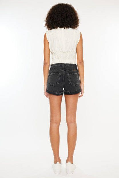 Kancan High Waist Distressed Denim Shorts - In Style Chics Boutique LLC