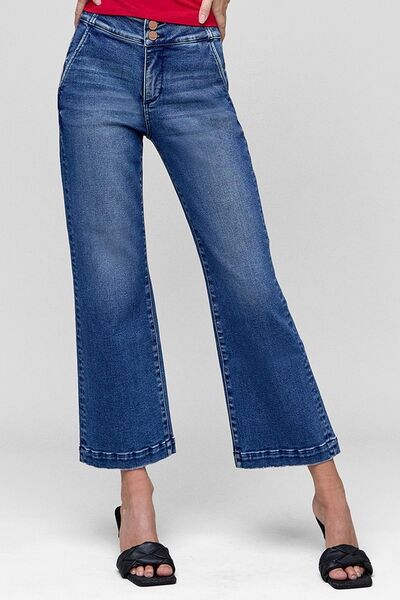 Women's Tummy Control High Rise Crop Jeans - In Style Chics Boutique 