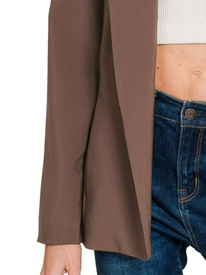 Woven Long Sleeve Blazer With Lining at In Style Chics Boutique Fall Fashion Must Have Essentials 