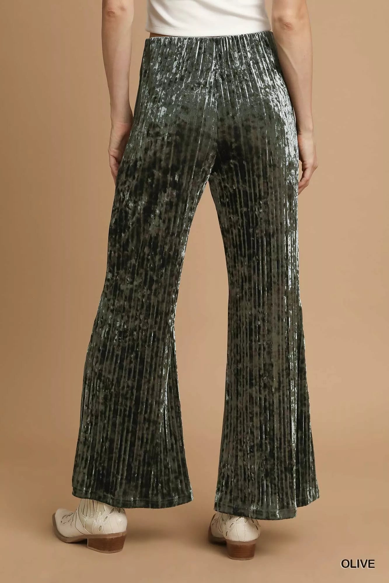 Velvet Pleated Wide Leg Pants at In Style Chics Boutique 