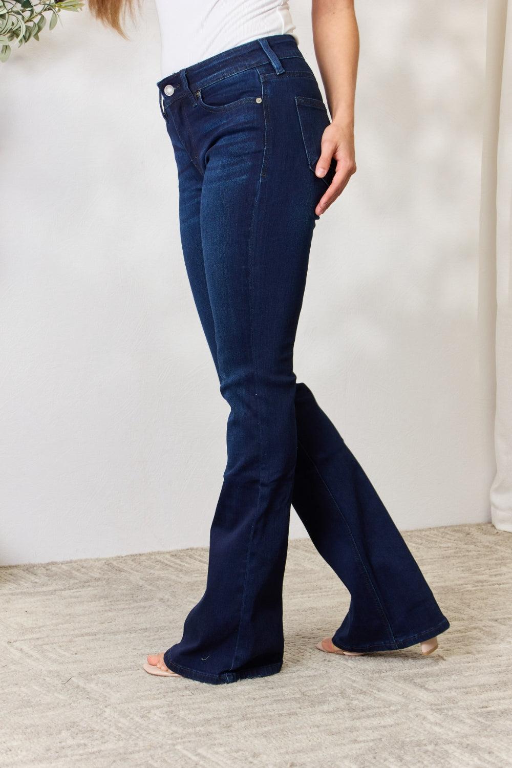 Kancan Full Size Mid Rise Flare Jeans - In Style Chics Boutique LLC