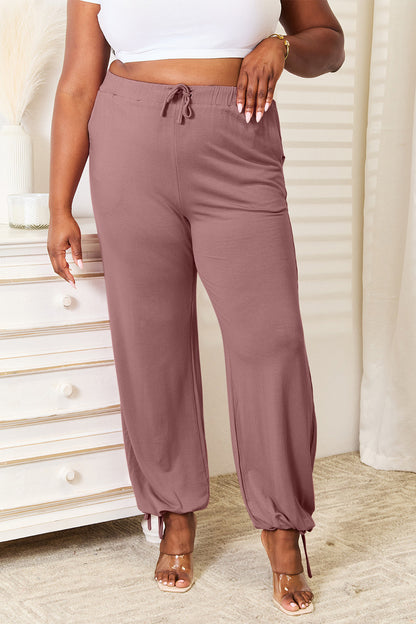 Basic Bae Full Size Soft Rayon Drawstring Waist Pants with Pockets More Colors! - In Style Chics Boutique LLC