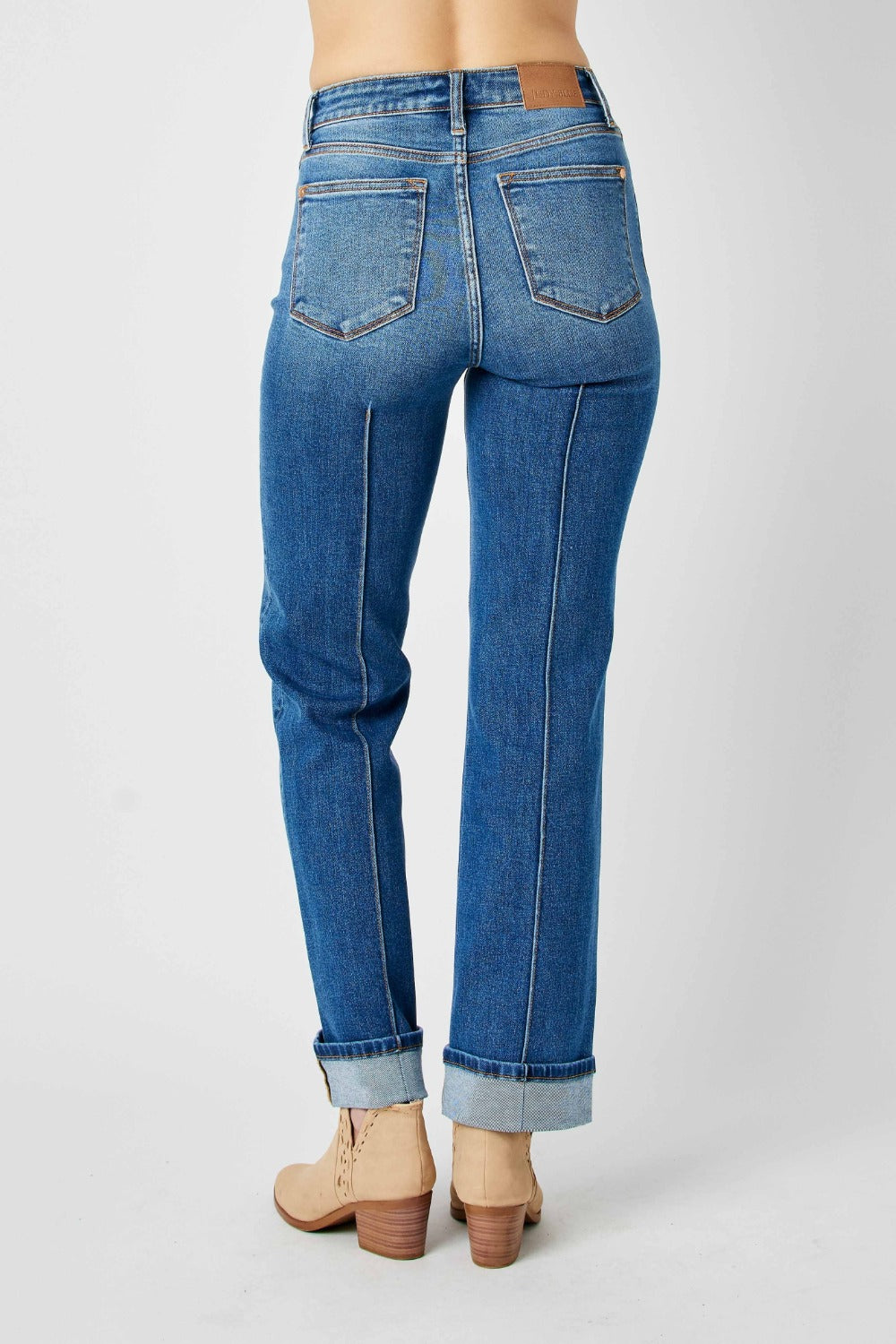 Judy Blue Full Size High Waist Front Seam Detail Straight Jeans - In Style Chics Boutique LLC