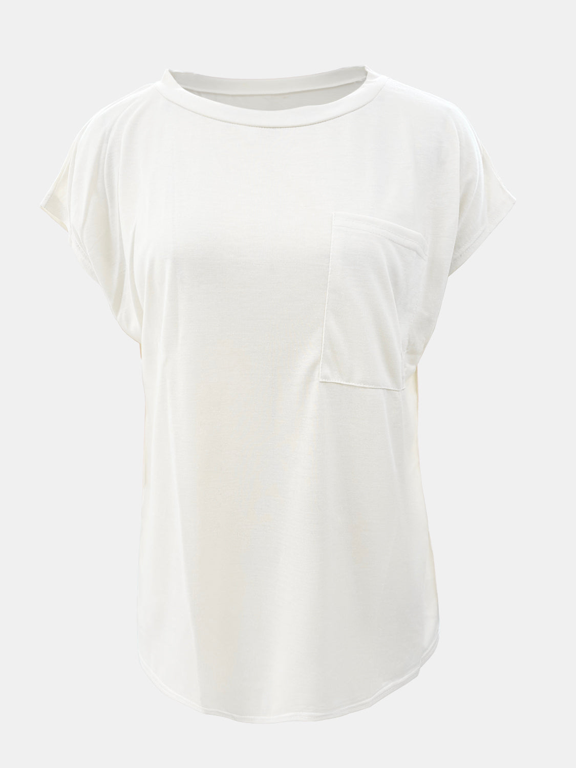 Full Size Round Neck Cap Sleeve T-Shirt - In Style Chics Boutique LLC