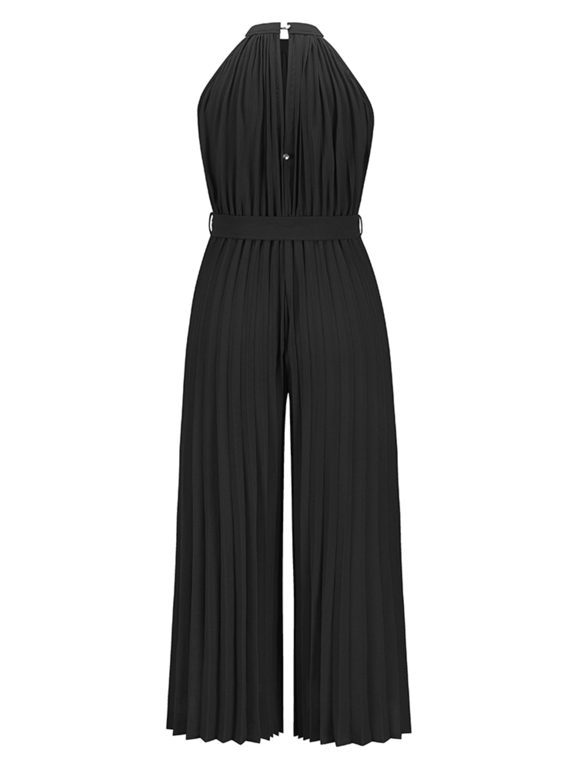 Cutout Tied Pleated Sleeveless Jumpsuit - In Style Chics Boutique LLC