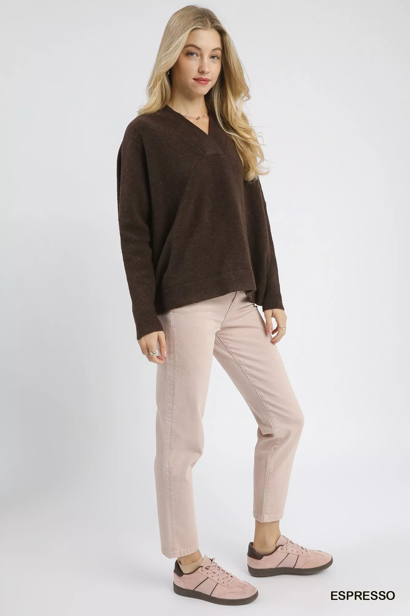 V-Neck Sweater with Wide Trim Detail, Shop Cozy Fall Styles at In Style Chics Boutique