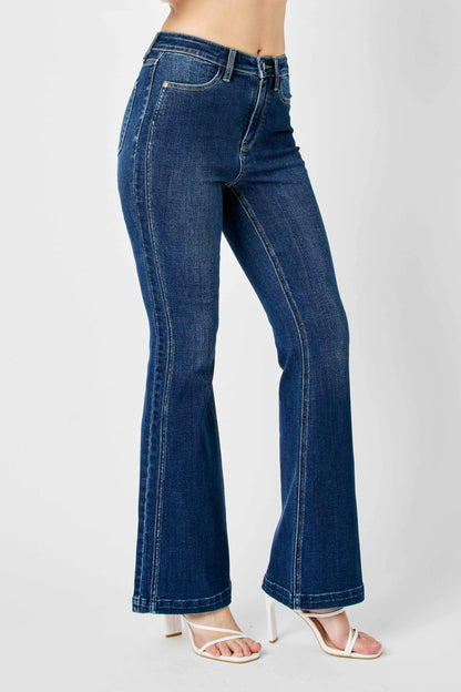 Judy Blue High Waist Angled Side Seam Flare Jeans - In Style Chics Boutique 