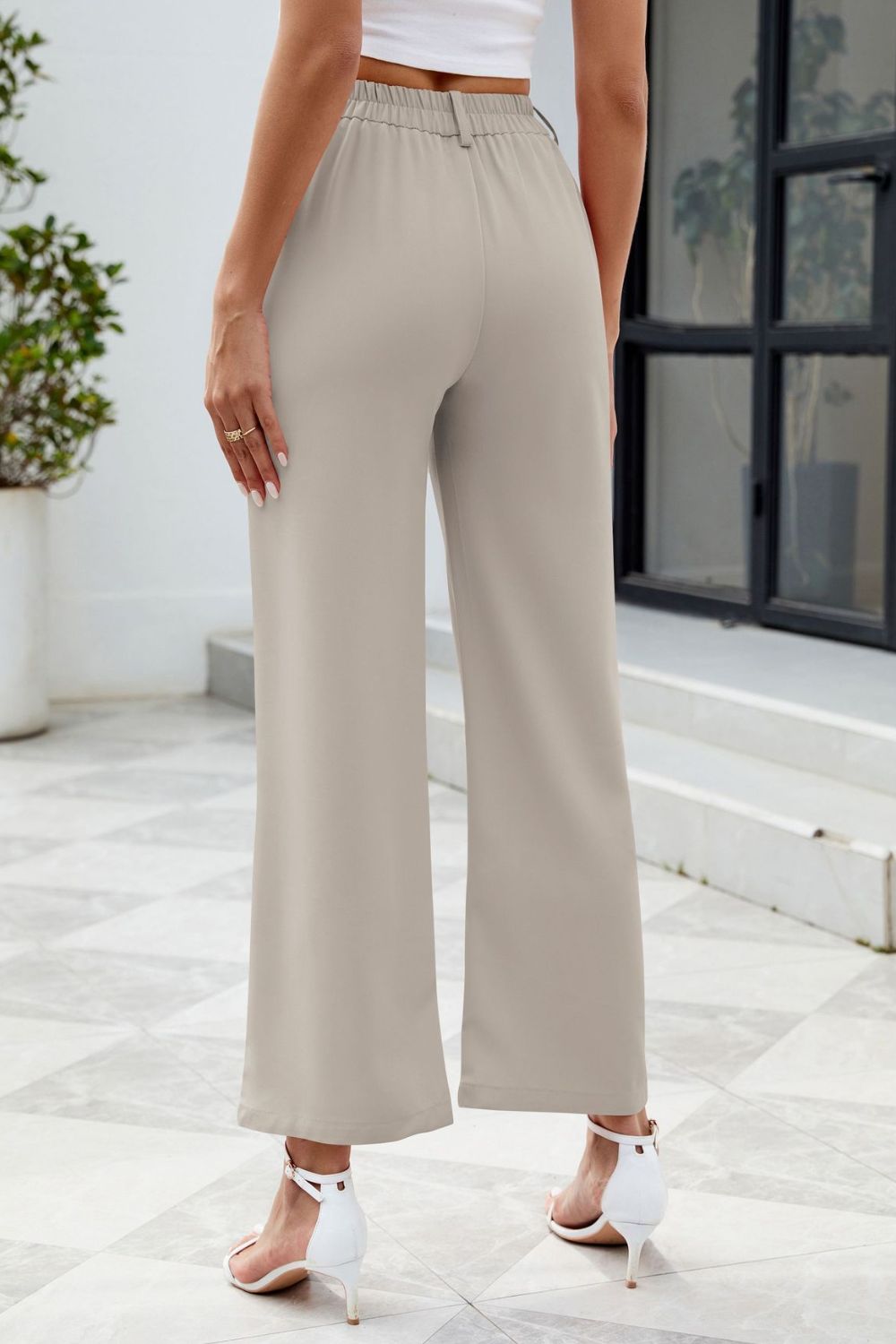 Pocketed High Waist Pants - In Style Chics Boutique LLC