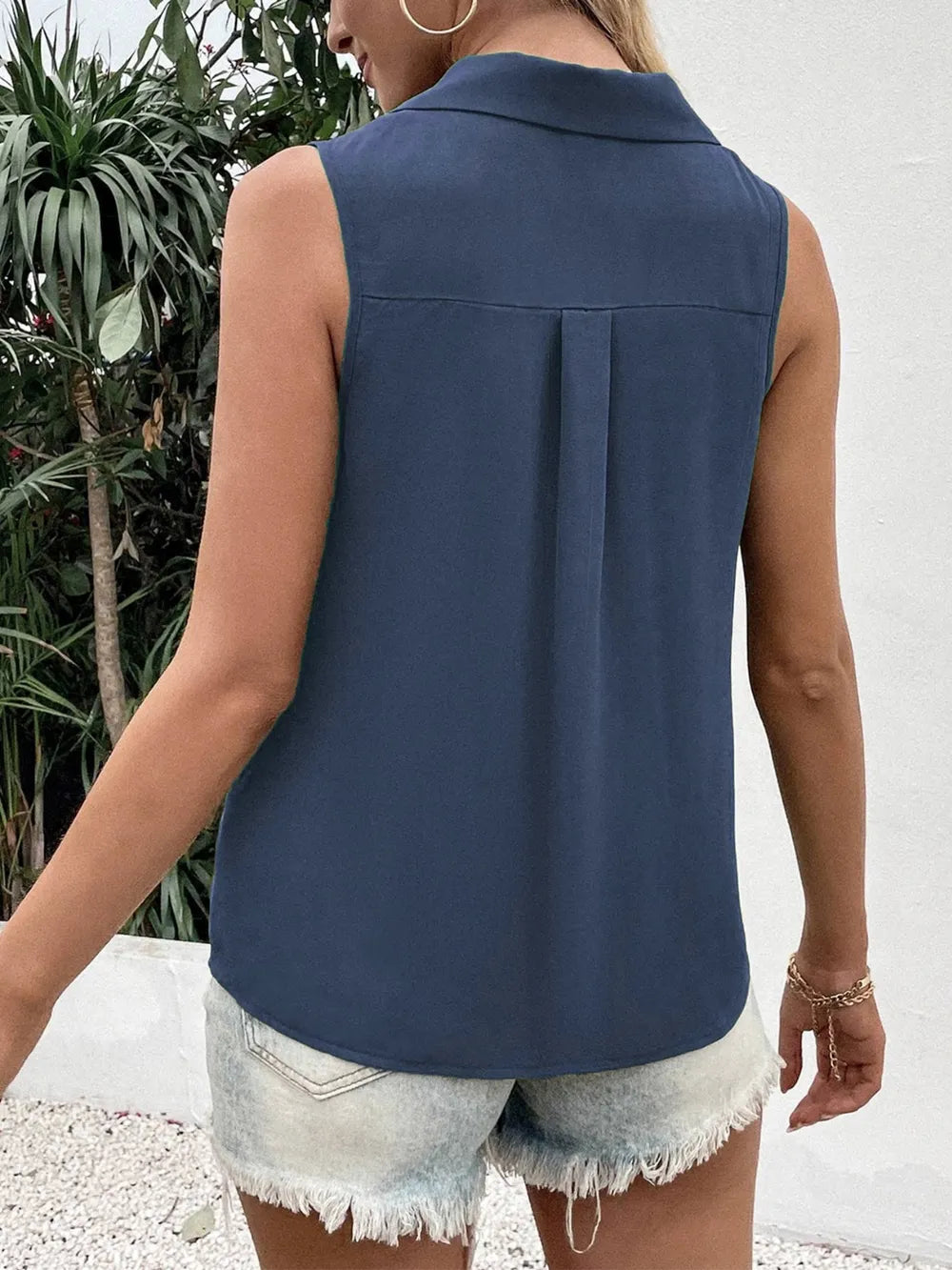 Tank Top, Johnny Collar Button Down - In Style Chics Boutique 