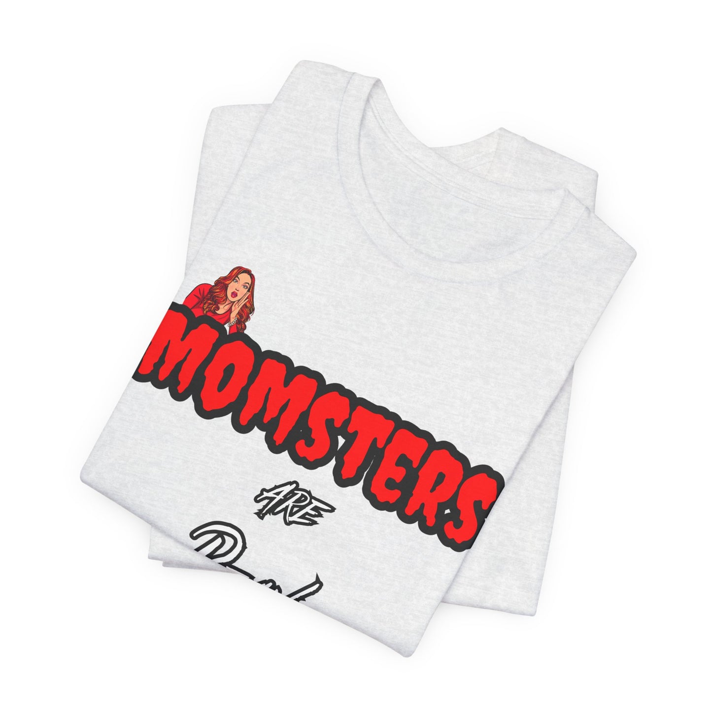 Unisex Jersey Short Sleeve Halloween Graphic T -"Momsters..."  Light Color Tees