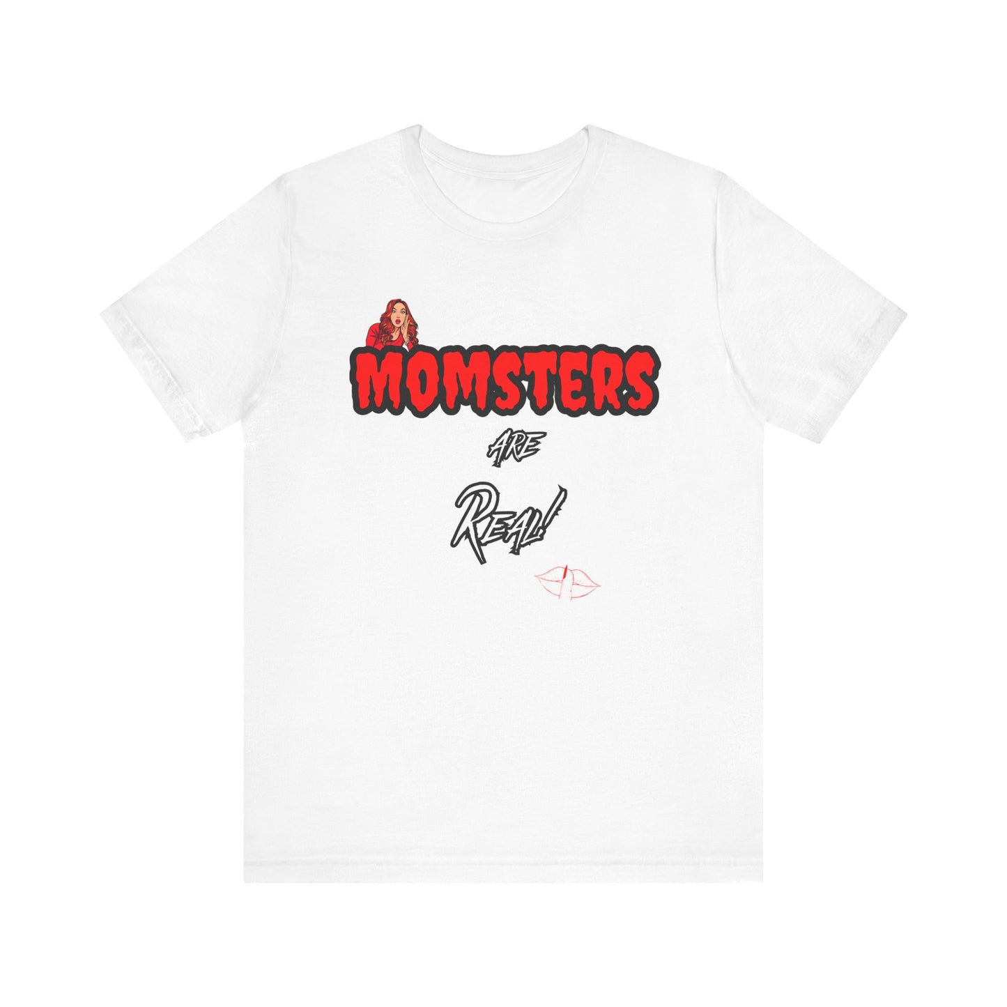 Unisex Jersey Short Sleeve Halloween Graphic T -"Momsters..."  Light Color Tees