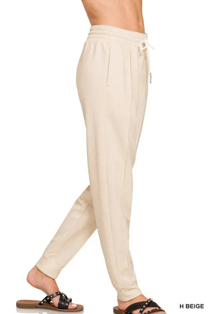Drawstring Scuba Sweatpants with Pockets at In Style Chics Boutique 