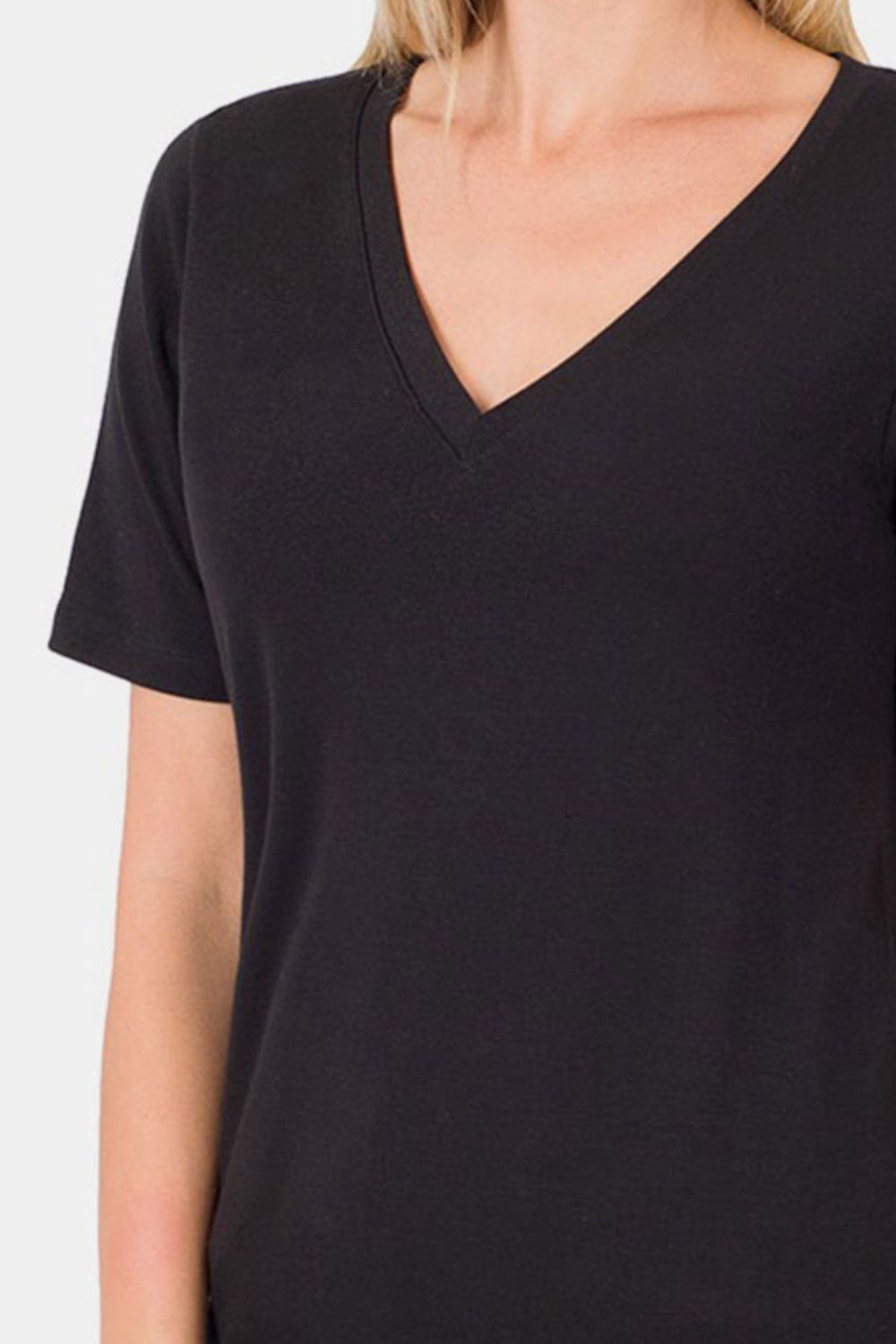 Zenana V-Neck Short Sleeve T-Shirt - In Style Chics Boutique LLC